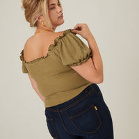 Curve All-Over Smocked Top Plus Size Tops -2020AVE