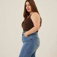Curve All You Need Spaghetti Strap Tank Plus Size Tops -2020AVE