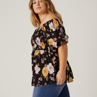 Curve Babydoll Floral Top Plus Size Tops -2020AVE