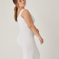Curve Back Slit Bodycon Dress Plus Size Dresses -2020AVE
