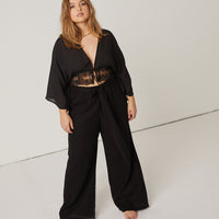 Curve Belted Linen Pants Plus Size Bottoms -2020AVE
