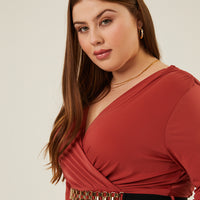 Curve Belted Ruched Dress Plus Size Dresses -2020AVE