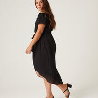 Curve Belted Wrap Sundress Plus Size Dresses -2020AVE