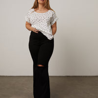 Curve Bird Pattern Blouse Plus Size Tops -2020AVE