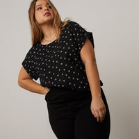 Curve Bird Pattern Blouse Plus Size Tops -2020AVE