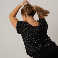 Curve Bird Pattern Blouse Plus Size Tops -2020AVE