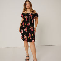 Curve Bodycon Smocked Sundress Plus Size Dresses -2020AVE