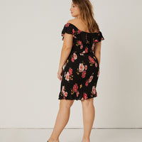 Curve Bodycon Smocked Sundress Plus Size Dresses -2020AVE