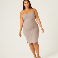 Curve Bodycon Tank Dress Plus Size Dresses Purple 1XL -2020AVE