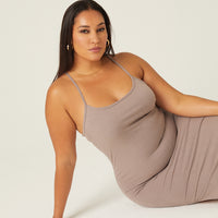 Curve Bodycon Tank Dress Plus Size Dresses -2020AVE