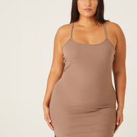 Curve Bodycon Tank Dress Plus Size Dresses -2020AVE
