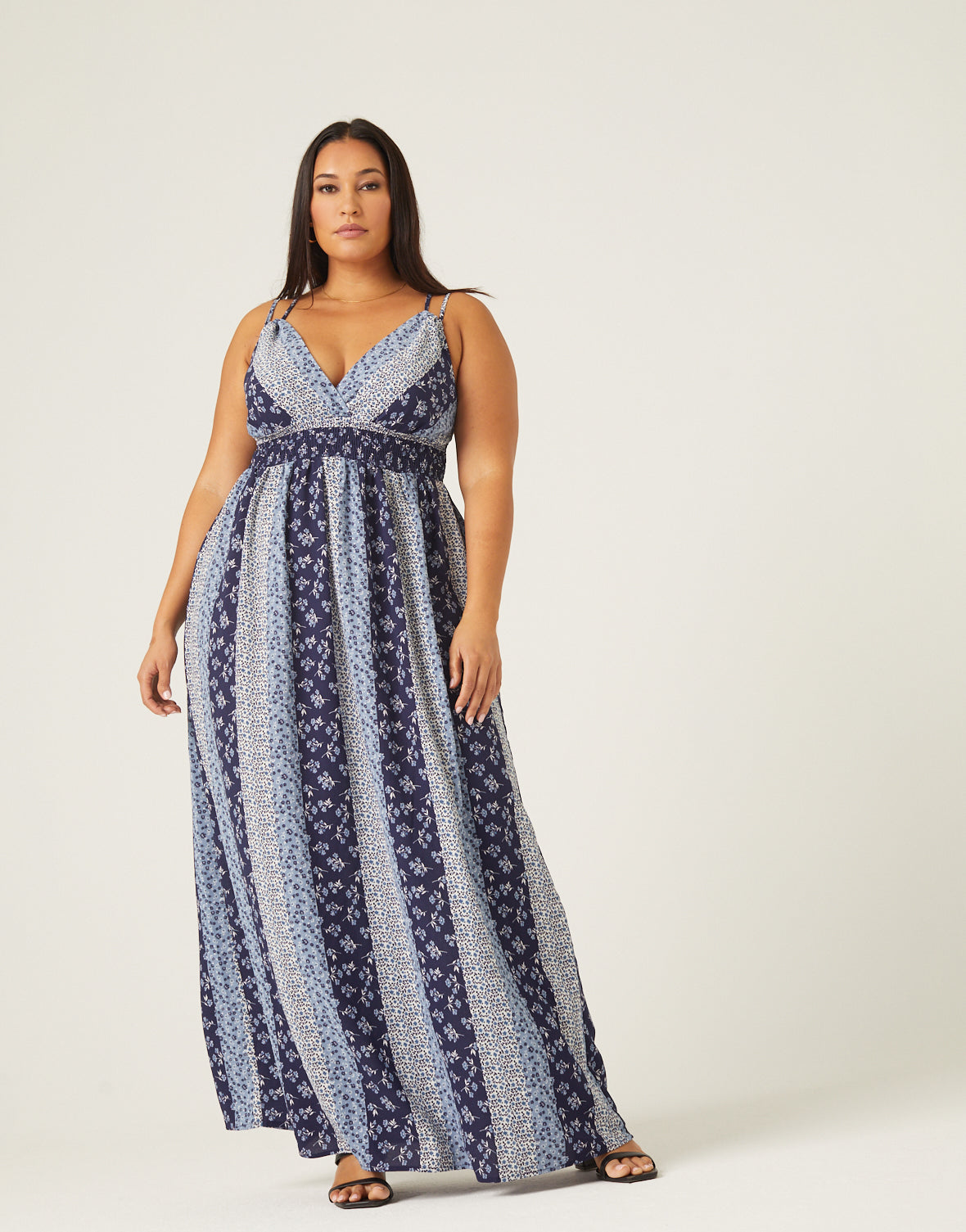 Plus Size Boho Stripe Maxi Dress – 2020AVE