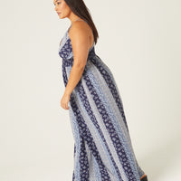 Curve Boho Stripe Maxi Dress Plus Size Dresses -2020AVE