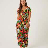Curve Bright Tropical Jumpsuit Plus Size Rompers + Jumpsuits -2020AVE