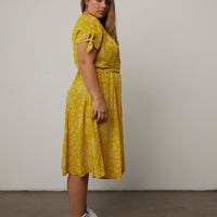 Curve Button Down Floral Sundress Plus Size Dresses -2020AVE