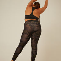 Curve Camo Elastic Waist Leggings Plus Size Bottoms -2020AVE