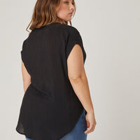 Curve Casual Woven Top Plus Size Tops -2020AVE