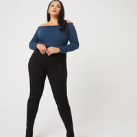 Curve Bodycon Smocked Top Plus Size Tops -2020AVE