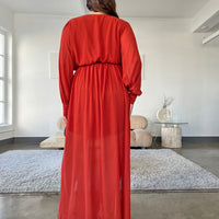 Curve Chiffon Long Sleeve Maxi Dress Plus Size Dresses -2020AVE