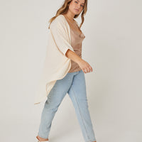 Curve Chiffon Open Front Cardigan Plus Size Outerwear -2020AVE