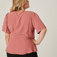 Curve Chiffon Wrap Top Plus Size Tops -2020AVE