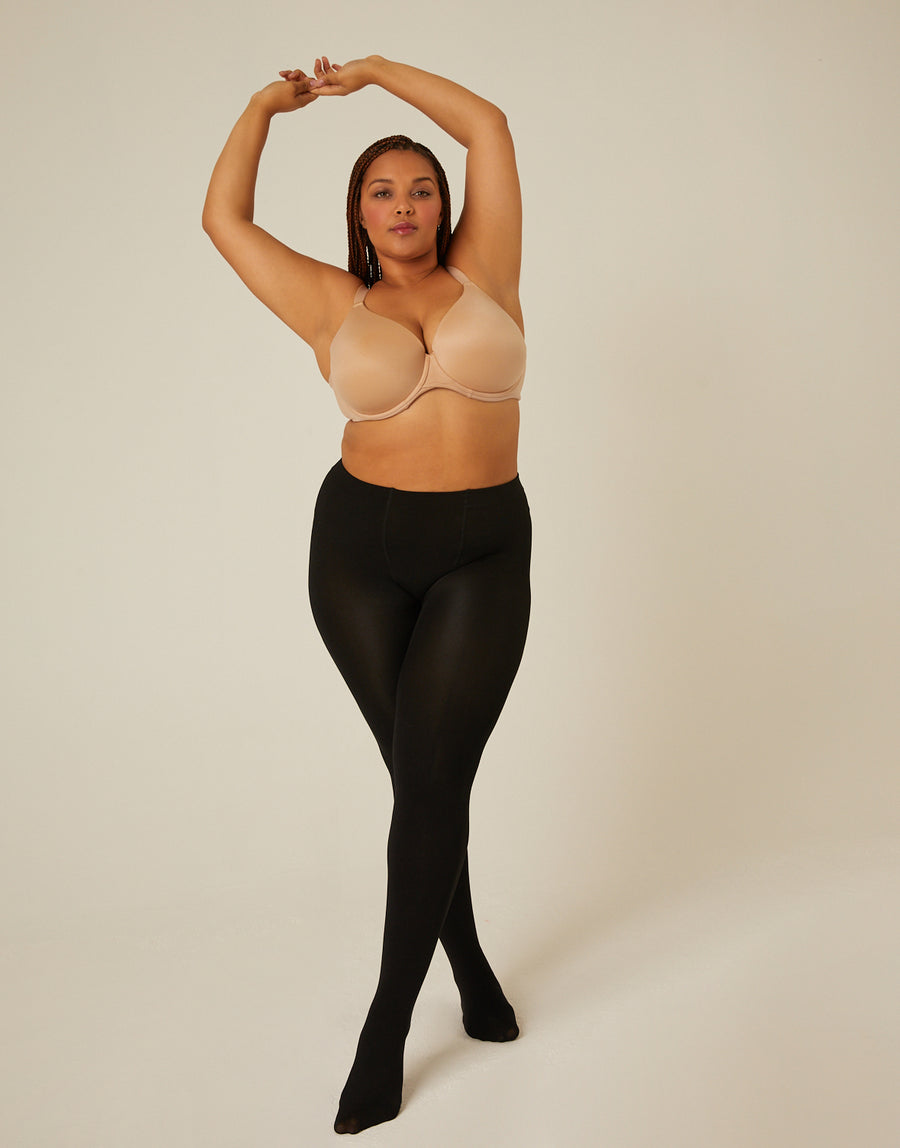 Curve Classic Opaque Tights Plus Size Intimates Black Plus Size One Size -2020AVE