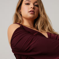 Curve Cold Shoulder Twist Dress Plus Size Dresses -2020AVE