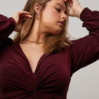Curve Cold Shoulder Twist Dress Plus Size Dresses -2020AVE