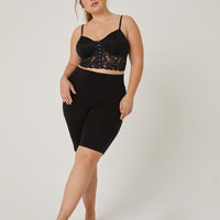 Curve Comfort Bike Shorts Plus Size Bottoms Black 1XL -2020AVE