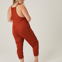 Curve Comfy Knit Jumpsuit Plus Size Rompers + Jumpsuits -2020AVE