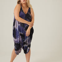 Curve Comfy Tie Dye Romper Plus Size Rompers + Jumpsuits -2020AVE