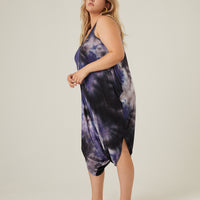 Curve Comfy Tie Dye Romper Plus Size Rompers + Jumpsuits -2020AVE