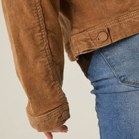 Curve Corduroy Jacket Plus Size Outerwear -2020AVE