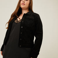 Curve Corduroy Jacket Plus Size Outerwear -2020AVE