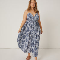 Curve Crepe Tie Dye Maxi Dress Plus Size Dresses -2020AVE