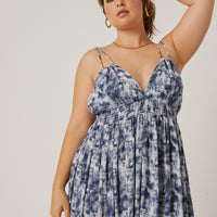 Curve Crepe Tie Dye Maxi Dress Plus Size Dresses -2020AVE