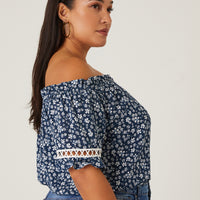 Curve Crochet Off The Shoulder Top Plus Size Tops -2020AVE