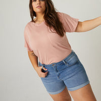 Curve Basic Pocket Tee Plus Size Tops -2020AVE