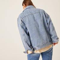Curve Denim Trucker Jacket Plus Size Outerwear -2020AVE