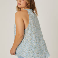 Curve Ditsy Floral Tank Plus Size Tops -2020AVE