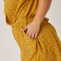 Curve Ditsy Print Woven Romper Plus Size Rompers + Jumpsuits -2020AVE