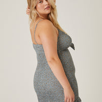 Curve Ditsy Summer Mini Dress Plus Size Dresses -2020AVE