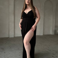 Curve Double Slit Tank Dress Plus Size Dresses -2020AVE