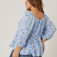 Curve Drapey Floral Top Plus Size Tops -2020AVE