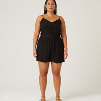Curve Effortless Woven Romper Plus Size Rompers + Jumpsuits -2020AVE