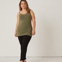 Curve Emma Cami Tank Plus Size Tops Olive 1XL -2020AVE