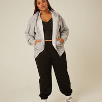 Curve Essential Simple Sweatpants Plus Size Bottoms -2020AVE