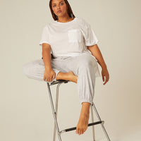 Curve Essential Simple Sweatpants Plus Size Bottoms -2020AVE