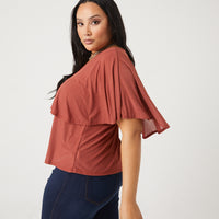 Curve Layered Ruffle Top Plus Size Tops -2020AVE