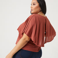 Curve Layered Ruffle Top Plus Size Tops -2020AVE